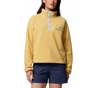 Columbia - Polaire coupe courte à col montant demi-pressionné - Helvetia II Cropped Half Snap Fleece Sand Dune Dark Stone Ancnt Fssl pour Femme en Jaune XL