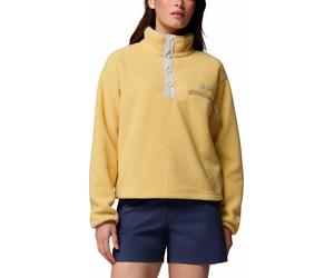 Columbia - Polaire coupe courte à col montant demi-pressionné - Helvetia II Cropped Half Snap Fleece Sand Dune Dark Stone Ancnt Fssl pour Femme en Jaune M