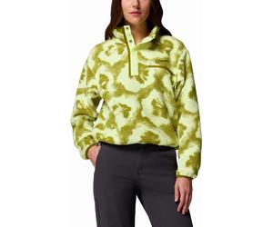 Columbia - Polaire coupe courte à col montant demi-pressionné - Helvetia II Printed Cropped Half Snap Citron Haze Sprayflower pour Femme en Nylon - Vert M