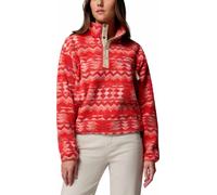 Columbia - Polaire coupe courte à col montant demi-pressionné - Helvetia II Printed Cropped Half Snap Poppy Red Retrotree pour Femme en Nylon - Taille Rouge L