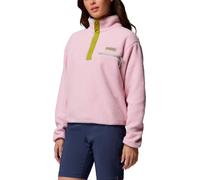 Columbia - Polaire courte à col montant demi-pressionné - Helvetia II Cropped Half Snap Fleece Pink Agate Peppercorn Flint Grey pour Femme en Nylon - Rose L