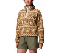Columbia - Polaire courte à col montant demi-pressionné - Helvetia II Printed Cropped Half Snap Delta Retrotree pour Femme en Nylon - Taille XL - Beige XL