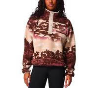 Columbia - Polaire imprimée demi-pressionnée - Helvetia II Printed Cropped Half Snap Tobacco Sisters Dark Stone pour Femme - Taille XS - Marron Marron XS