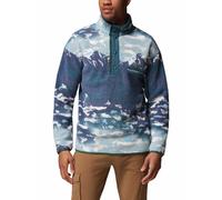 Columbia - Polaire imprimée demi-pressionnée - Helvetia II Printed Half Snap Fleece Crushed Blue Sisters pour Homme - Taille L - Bleu Bleu L