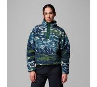 Columbia - Polaire Sherpa Courte Semi-boutonnée avec Imprimé Helvetia™ II - Bleu - Taille M - Femme