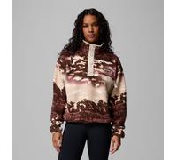 Columbia - Polaire Sherpa Courte Semi-boutonnée avec Imprimé Helvetia™ II - Tobacco Sisters, Dark Stone - Taille M - Femme