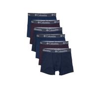 Columbia Polyester Spandex Boxer Brief 6 Pack Boxeur ajusté, Gris foncé/Cerise foncé/Bleu Marine, Large (Lot de 6) Homme