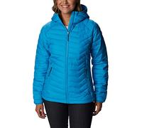Columbia Powder Lite Hooded Jacket, Doudoune À Capuche Femme, Blue Chill, Taille XS