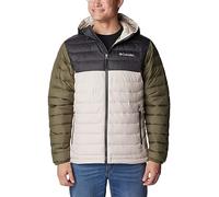 Columbia Powder Lite Hooded Jacket, Doudoune À Capuche Homme, Dark Stone/Shark/Stone Green, Taille XXL