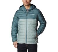 Columbia Powder Lite Hooded Jacket, Doudoune À Capuche Homme, Niagara/Metal, Taille M