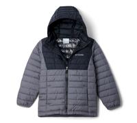 Columbia - Powder Lite II Hooded Jacket - Doudoune enfant City Grey / Black - S (8 ans)