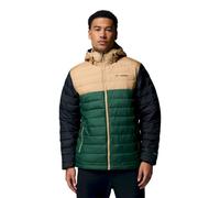 Columbia - Powder Lite II Hooded Jacket - Doudoune homme Rain Forest / Canoe / Black - L