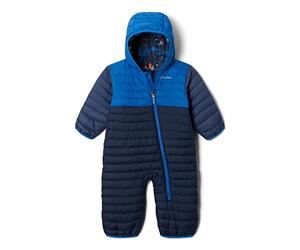 Columbia Powder Lite Reversible Bunting, Combinaison De Neige Pilote Mixte Enfant, Collegiate Navy/Bright Indigo/Dk Mtn, Taille 3/6
