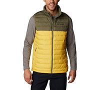 Columbia Powder Lite Vest Doudoune sans manches Homme, Golden Nugget/Stone Green, XXL