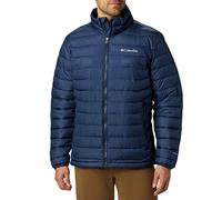 Columbia Powder Lite, Veste à capuche, Femme,Bleu Marine (Collegiate Navy),S