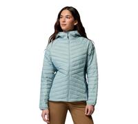 Columbia Powder Pass 3 Veste à capuche hybride pour femme, veste matelassée à capuche, bleu écrasé/bleu Everblue, taille M