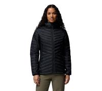 Columbia Powder Pass 3 Veste à capuche hybride pour femme, veste matelassée à capuche, noir, taille XL