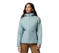 Columbia Powder Pass 3 Veste à capuche hybride pour femme, veste matelassée à capuche, bleu écrasé/bleu Everblue, taille XL
