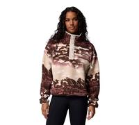 Columbia - Polaire imprimée demi-pressionnée - Helvetia II Printed Cropped Half Snap Tobacco Sisters Dark Stone pour Femme - Taille M - Marron Marron M