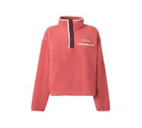 Columbia - Polaire à col montant demi-pressionné - Helvetia II Cropped Half Snap Fleece Washed Red Moonvista Dark Stone pour Femme en Nylon - Taille Rouge XL