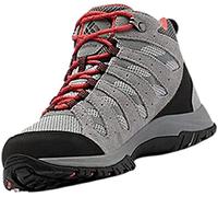 Columbia REDMOND III MID WATERPROOF Chaussures Montantes De Randonnée Et Trekking imperméables Femme, Gris (Steam x Red Coral), 39.5 EU