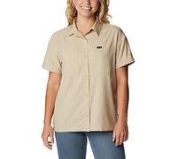 Columbia Silver Ridge Chemise utilitaire à manches courtes pour femme, fossile ancien, Taille M