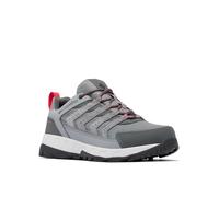 Columbia Strata Trail Low Chaussures de randonnée imperméables pour Homme, Acier Gris Titane/Rouge Montagne, 7.5 Wide