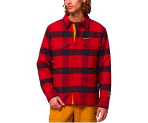 Columbia - Surchemise à carreaux - High Cascades Shirt Jacket Red Dahlia Tims Buffalo Plaid pour Homme en Coton - Taille M - Rouge Rouge M