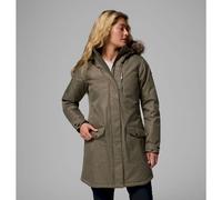 Columbia Manteau isolant long Suttle Mountain, imperméable, réfléchissant la chaleur, isolant synthétique, manches ajustables, fausse fourrure amovible - Femmes