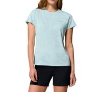 Columbia - T-shirt de randonnée stretch et léger - Bluebird Canyon II SS Crew Marine Light Florage Jacquard pour Femme - Taille XS - Bleu Bleu XS