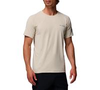 Columbia - T-shirt de randonnée stretch et léger - Diamond Peak Pro Short Sleeve Dark Stone pour Homme en Nylon - Taille XL - Beige Beige XL