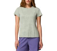 Columbia - T-shirt de randonnée technique et léger - Bluebird Canyon II SS Crew Safari Florage Jacquard pour Femme - Taille M - Vert Vert M