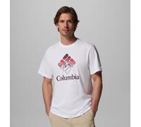 Columbia - T-shirt Graphique en Coton Biologique - Blanc - Taille S - Homme