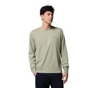 Columbia T-shirt LS à logo saisonnier CSC, coton prêt pour l'aventure, confort flexible, col robuste, poignet durable - Hommes