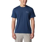 Columbia Tech Trail Crew Neck II T-Shirt, Bleu Marine chiné, L Hommes