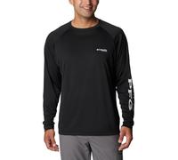 Columbia Terminal Tackle Polo à Manches Longues pour Homme Moyen Black, Cool Grey Logo