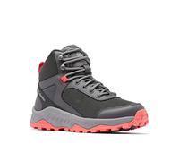 Columbia TRAILSTORM ASCEND MID WATERPROOF Chaussures Montantes De Randonnée Et Trekking imperméables Femme, Gris (Dark Grey x Red Coral), 38.5 EU
