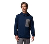 Columbia Veste polaire à capuche avec fermeture éclair intégrale pour homme de grande taille, bleu marine collégial/gris citadin, taille XL