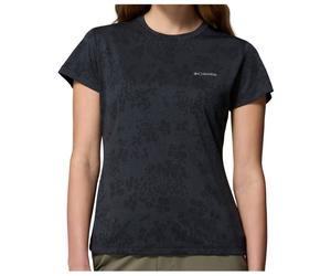 Columbia - Women's Bluebird Canyon II S/S Crew - T-shirt technique - S - black / florage jacquard