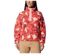 Columbia - Women's Helvetia II Printed Cropped Half Snap - Pull polaire - S - poppy red / sunscape