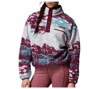 Columbia - Women's Helvetia II Printed Cropped Half Snap - Pull polaire - XL - rich wine / sisters / rich wine
