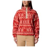 Columbia - Women's Helvetia II Printed Cropped Half Snap - Pull polaire - XS - poppy red / retrotree