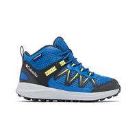 Columbia Youth Peakfreak Rush Mid Waterproof Bottes de Trekking et de randonnée mi-Hautes, Mountain Blue, Voltage, 32 EU