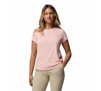 Columbia Zero Rules Light Short Sleeve Crew T-shirt technique à manches courtes pour femme, Pink Sand, X-Large