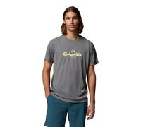 Columbia - Zero Rules Light SS Graphic Crew Tee - T-shirt homme City Grey / Scripted Peaks - S