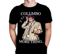 Columbo Homme T-Shirt Série TV Print, T-Shirt en Coton Noir, Movie Poster Tee