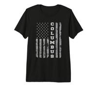 Columbus, Georgie, Drapeau américain T-Shirt Haut de Gamme