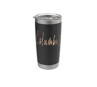 Columbus Indiana Design vintage élégant Gobelet isotherme en acier inoxydable double paroi