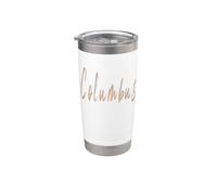Columbus Indiana Design vintage élégant Gobelet isotherme en acier inoxydable double paroi