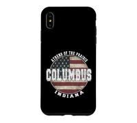 Columbus Indiana Drapeau américain Vintage Coque pour iPhone XS Max